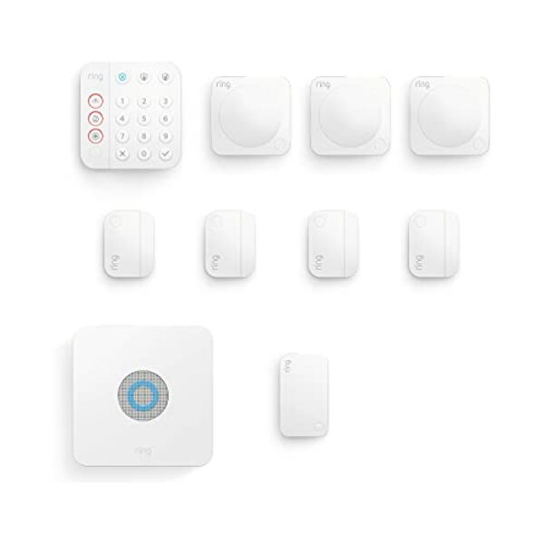 Kit de Ring Alarm - L de Amazon | Sistema de seguridad para el hogar con alarma y vigilancia asistida opcional - Sin compromisos a largo plazo | Compatible con Alexa